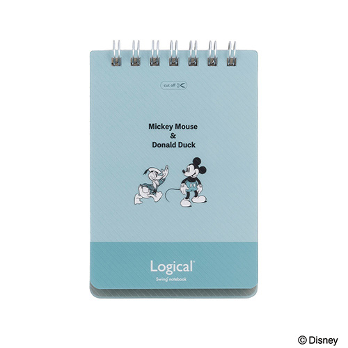 ナカバヤシ スイング・ロジカルWリングノート ディズニー オールドタイプ A7 ブルー ミッキーマウス&ドナルドダック NW-A711-B
