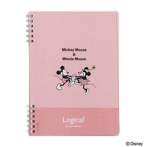 ナカバヤシ スイング・ロジカルWリングノート ディズニー オールドタイプ A5 ピンク ミッキーマウス&ミニーマウス NW-A522-P