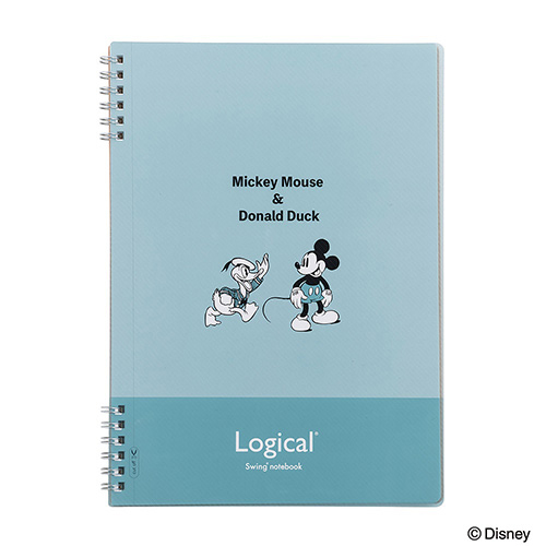 ナカバヤシ スイング・ロジカルWリングノート ディズニー オールドタイプ B5 ブルー ミッキーマウス&ドナルドダック NW-B522-B