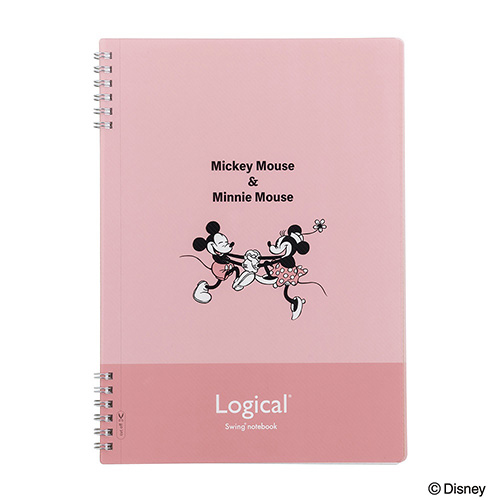 ナカバヤシ スイング・ロジカルWリングノート ディズニー オールドタイプ B5 ピンク ミッキーマウス&ミニーマウス NW-B522-P