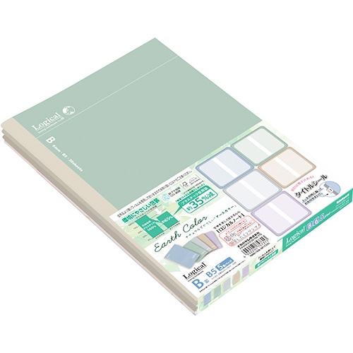 ナカバヤシ FSC-MX ロジカルノート B5 アースカラー B罫 5P NB515B-5P/COC
