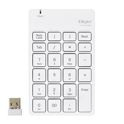 ナカバヤシ 無線静音テンキーボード/ホワイト TNK-SR227NW (tm)