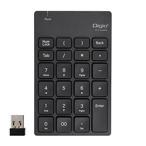 ナカバヤシ 無線静音テンキーボード/ブラック TNK-SR227NBK　(tm)　