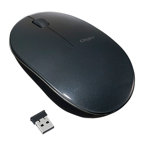 ナカバヤシ FLATTY【フラッティ】 無線 3ボタン BlueLEDマウス/ブラック MUS-RKT153NBK (tm)