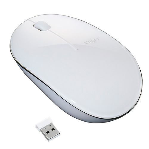 ナカバヤシ FLATTY【フラッティ】  無線 3ボタン BlueLEDマウス/ホワイト MUS-RKT153NW (tm)