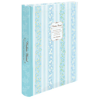 ナカバヤシ 背丸ブック式/L判3段/240枚収納(リュバンフローラル)BPL-240-1-B ブルー #103#