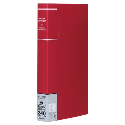 ナカバヤシ ポケットアルバム フォトグラフィリア/PHOTO GRAPHILIA L判240枚 PHL-1024-R レッド