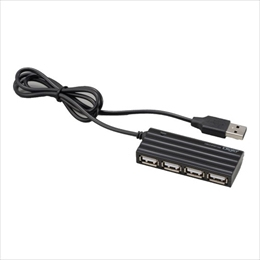 ナカバヤシ USB2.0 4ポートハブ/ブラック UH-2624BK (tm)