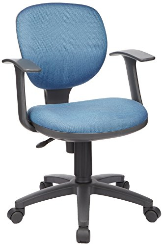 ナカバヤシ OAチェア 肘付タイプ CGN-202B ブルー)