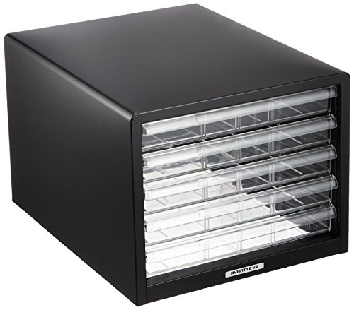ナカバヤシ アバンテV2 レターケース B4 浅5段 BL-55 クロ
