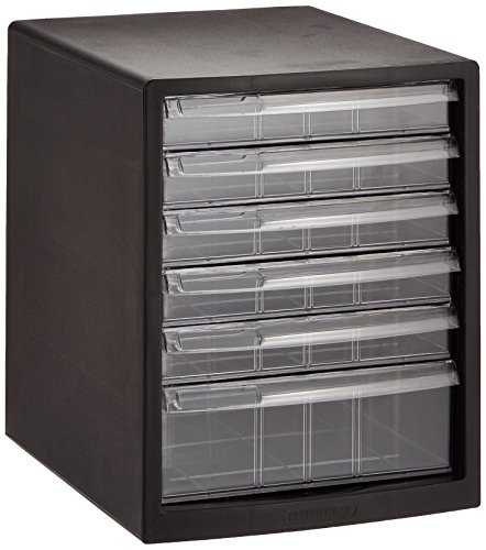 ナカバヤシ A4レターケース6段(浅5+深1) ブラック A4E-SC6B