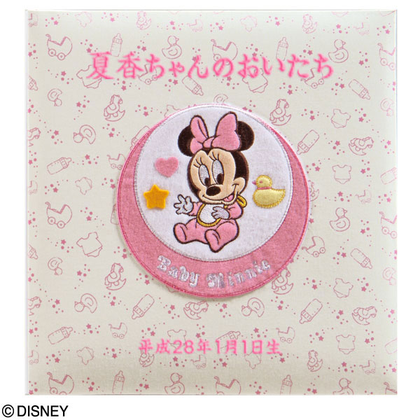 \アルバムづくり応援キャンペーン中!/ 【★刺繍名入れ代込】ナカバヤシ ディズニーベビーフエルアルバム ベビーミッキー&フレンズ L ア-LB-617-2 ミニー