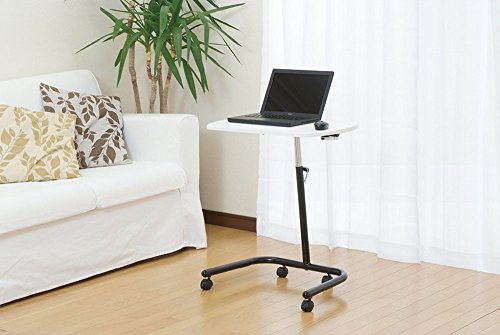 ナカバヤシ キャスターテーブル 高さ可変タイプ FDC-202W ホワイト