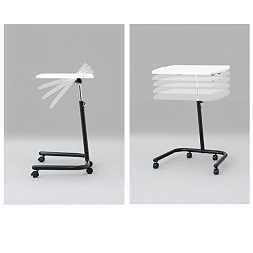 ナカバヤシ キャスターテーブル 高さ可変タイプ FDC-202W ホワイト