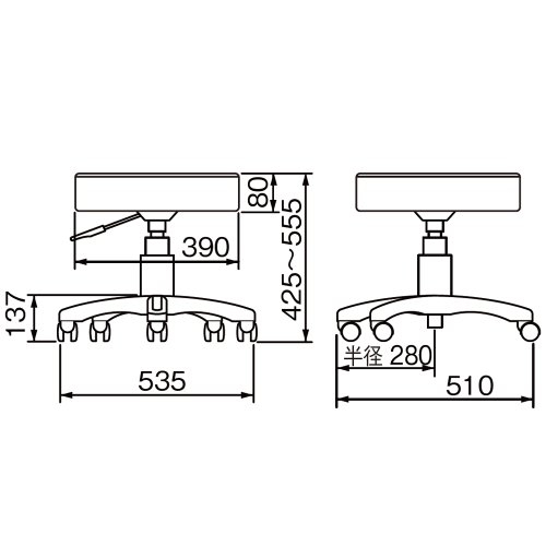 ナカバヤシ ラウンドチェア RZR-103BL ブルー