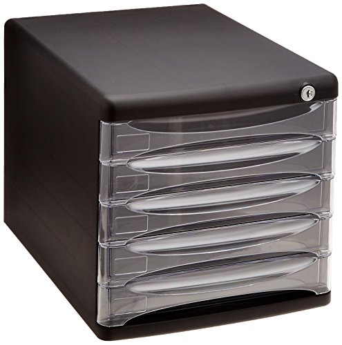 ナカバヤシ セキュリティデスクトップケース5段 A4-SK5D ブラック【マイナンバー推奨商品】