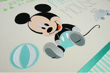 \アルバムづくり応援キャンペーン中!/ 【★刺繍名入れ代込】ナカバヤシ フエルアルバム プラコート台紙(ベビーミッキー) IT-LB-10-1