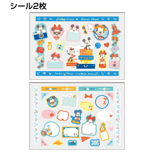 ナカバヤシ ディズニーキャラクター ミッキー&フレンズ フォトカットテンプレート付き シールセット アS-FCS-21 #201#