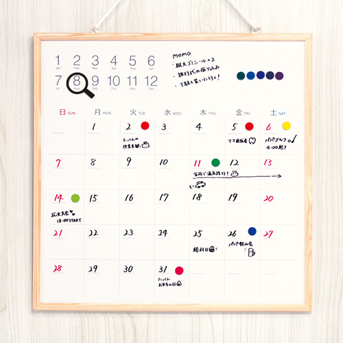 ナカバヤシ ウッドずっとカレンダーボードフレーム天然木 (340×340mm) CLBM-3434