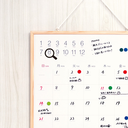 ナカバヤシ ウッドずっとカレンダーボードフレーム天然木 (340×340mm) CLBM-3434