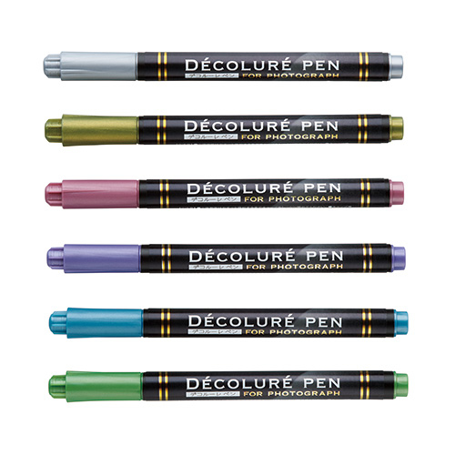 ナカバヤシ デコルーレペン メタリック 6色セット DCPN-101-6S