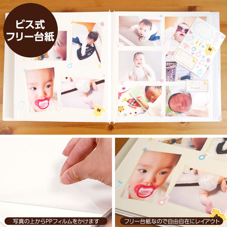 ナカバヤシ フエルアルバム 誕生用トイモービル ア-LB-300-Bブルー