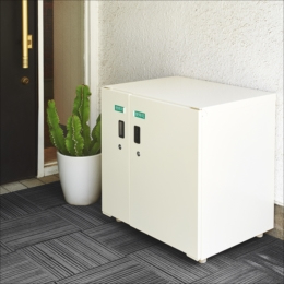 ナカバヤシ 宅配ボックス 2枚扉 アイボリー STB-301-IV