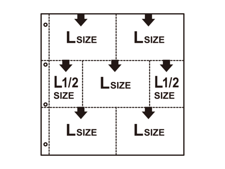 デザインポケットアルバム (バインダータイプ) 専用リフィル ヨコL5+LH2ポケット DPA-REF-L02