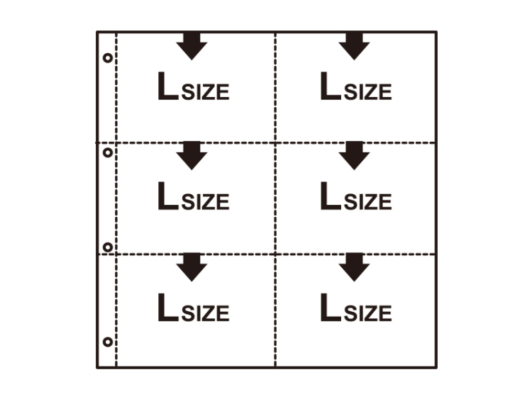 デザインポケットアルバム (バインダータイプ) 専用リフィル ヨコポケットミックスセット DPA-REF-LMIX