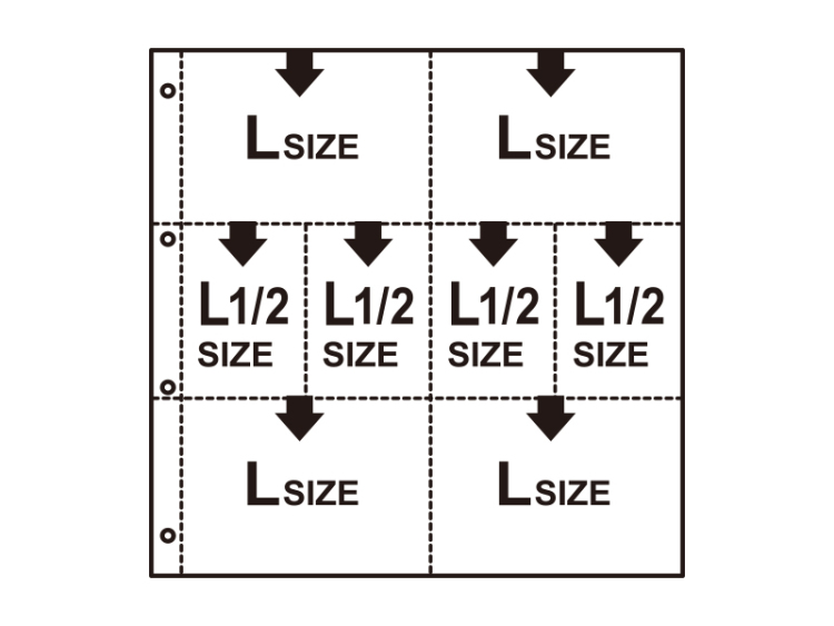 デザインポケットアルバム (バインダータイプ) 専用リフィル ヨコポケットミックスセット DPA-REF-LMIX