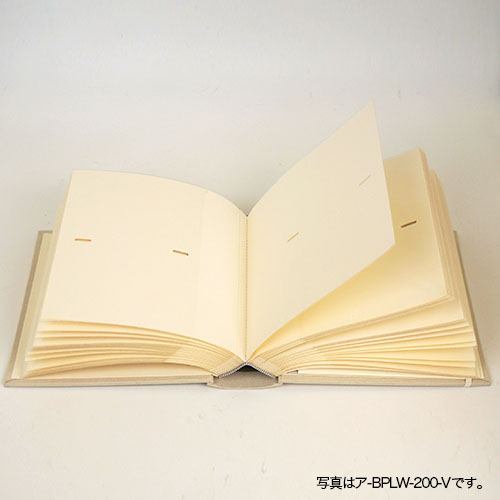 ナカバヤシ 背丸ブック式布クロスアルバム/L判2段/200枚収納/グリーン ア-BPLW-200-GR