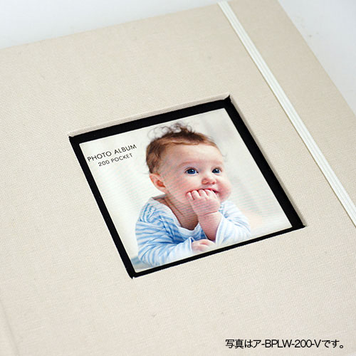 ナカバヤシ 背丸ブック式布クロスアルバム/L判2段/200枚収納/グリーン ア-BPLW-200-GR