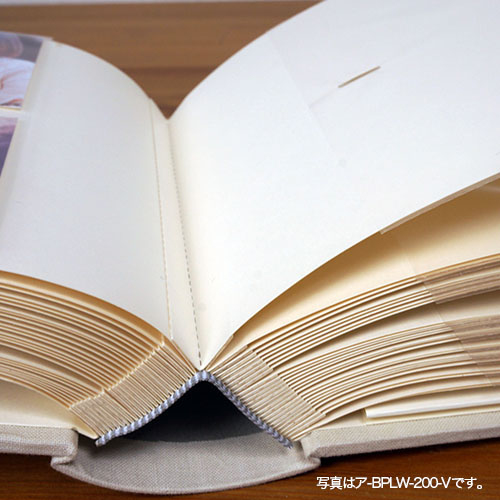 ナカバヤシ 背丸ブック式布クロスアルバム/L判2段/200枚収納/グリーン ア-BPLW-200-GR