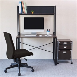 ナカバヤシ スマートワークデスク W1000 ダーク木目 FDB-1060-DM