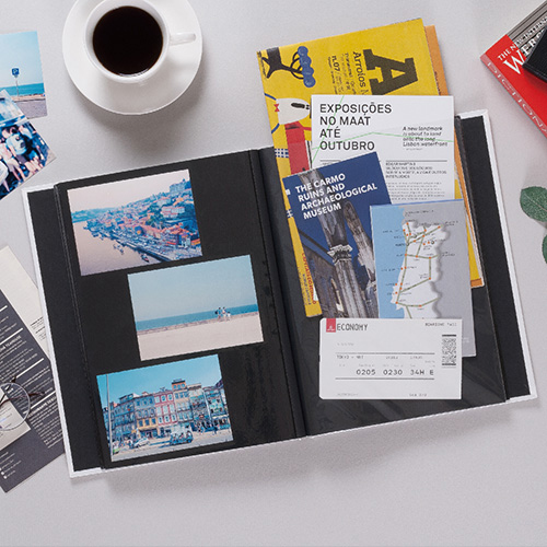 ナカバヤシ ログプラス(フリー台紙+クリアポケット) ホワイト A-LPA4H-W