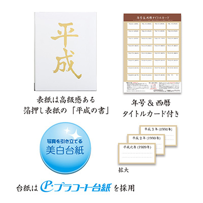 ナカバヤシ 限定品 平成アルバム A-HEYA4P-W ホワイト