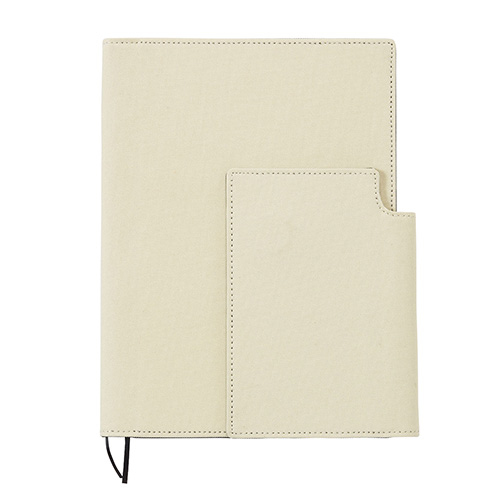 ナカバヤシ my focus(マイフォーカス)/A5ノートカバーポリキャンバスモデル/ベージュ MY-PB-A507BG
