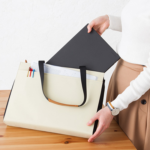 ナカバヤシ my focus(マイフォーカス)/PCバッグ 14インチ/ベージュ MY-PCB-001BG