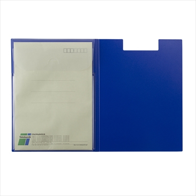 ナカバヤシ ワイドクリップボード シングルタイプ ブルー QB-WA4E-BL