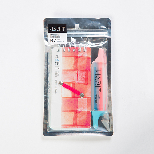 ナカバヤシ HABIT(ハビット) マーカー&ノート/B7slim NW-SB702-2 ピンク