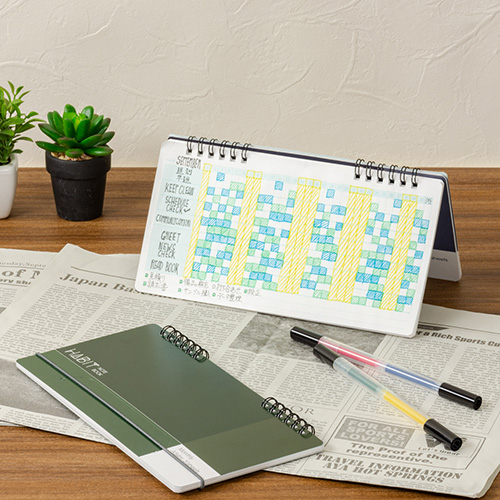 ナカバヤシ HABIT(ハビット) マーカー&ノート/A5slim NW-SA504-1 ブルー