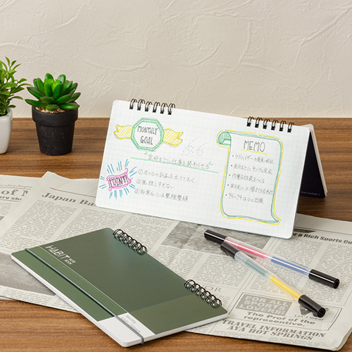 ナカバヤシ HABIT(ハビット) マーカー&ノート/A5slim NW-SA504-2 レッド