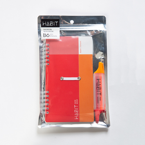 ナカバヤシ HABIT(ハビット) マーカー&ノート/B6slim NW-SB601-2 レッド