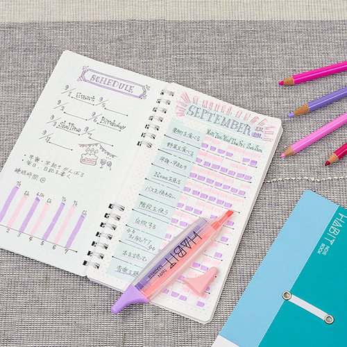 ナカバヤシ HABIT(ハビット) マーカー&ノート/B6slim NW-SB601-2 レッド