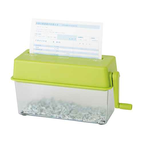 ナカバヤシ クルッキル クロス ハンドシュレッダ NSH-E02GN グリーン