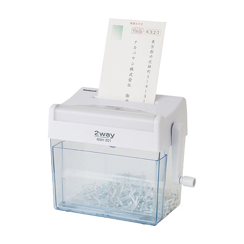 ナカバヤシ クルッキル クロス 2ウェイハンドシュレッダ NSH-201WH ホワイト