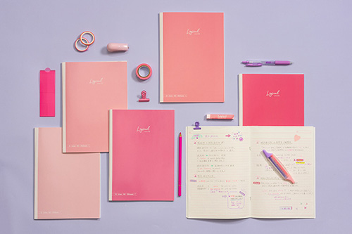 ナカバヤシ スイング・ロジカルカラーノート/ピンク/セミB5/A罫 NB504A-P3