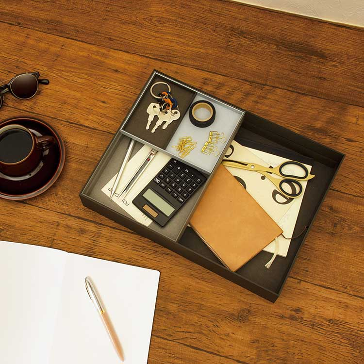 ナカバヤシ haconia(ハコニア)卓上トレーA6 HCN-TTLA6GY グレー