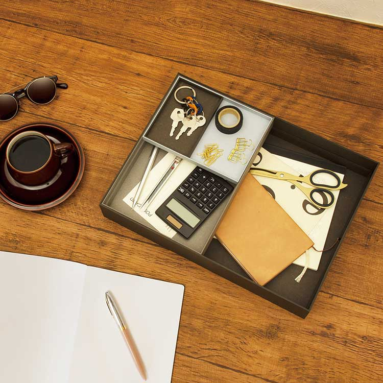 ナカバヤシ haconia(ハコニア)卓上トレーA4 HCN-TTLA4GY グレー