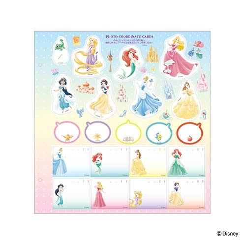 ナカバヤシ ディズニーキャラクター フエルアルバム Lサイズ プラコート台紙 A-LP-143 プリンセス